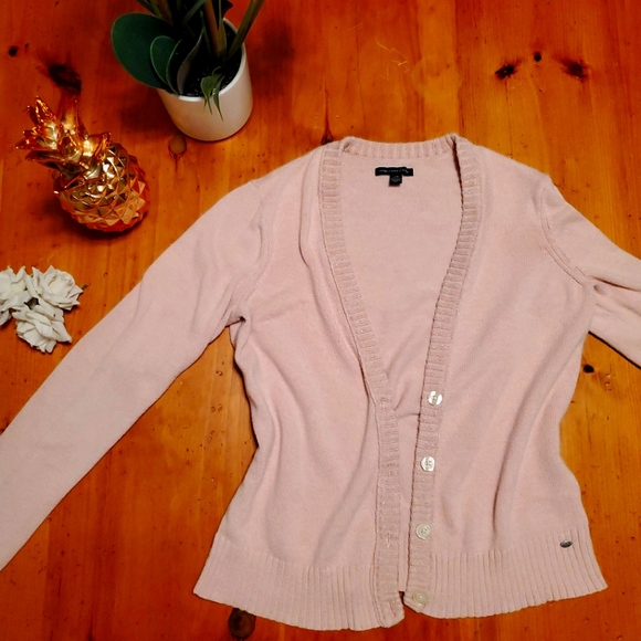 AE blush cardigan sweater large - Picture 7 of 10